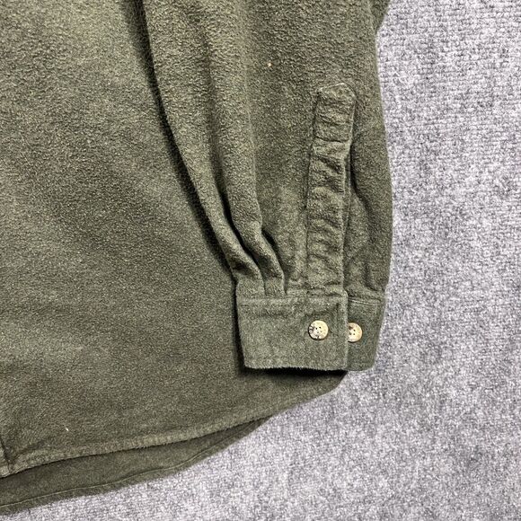 Vtg Moose Creek Legendary Flannel Shirt Mens Sz XL Green Solid Heavy EUC - Picture 4 of 11